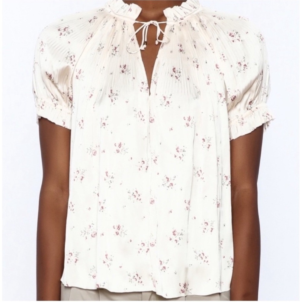 Ulla Johnson Mallory Cottagecore Prairie Floral Blouse Size 4 - Picture 1 of 7
